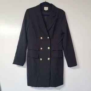 Rani Paris Women's Black Jacket with Gold Buttons Size XL